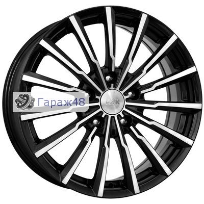 K&amp;K KC562 R14 / 5.5J PCD 4x100 ET 46 ЦО 54.1 Литые Черный глянцевый с полированной лицевой поверхностью